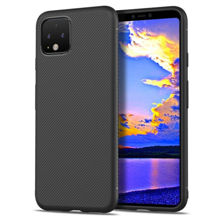 Защитный чехол UniCase Twill Soft для Google Pixel 4 - Black: фото 1 из 8