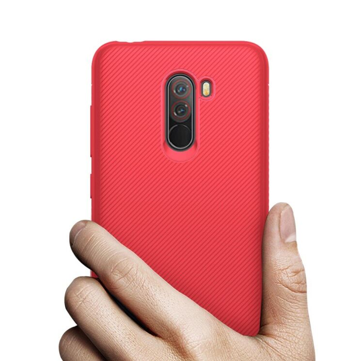 Защитный чехол UniCase Twill Soft для Xiaomi Pocophone F1 - Red: фото 4 из 7