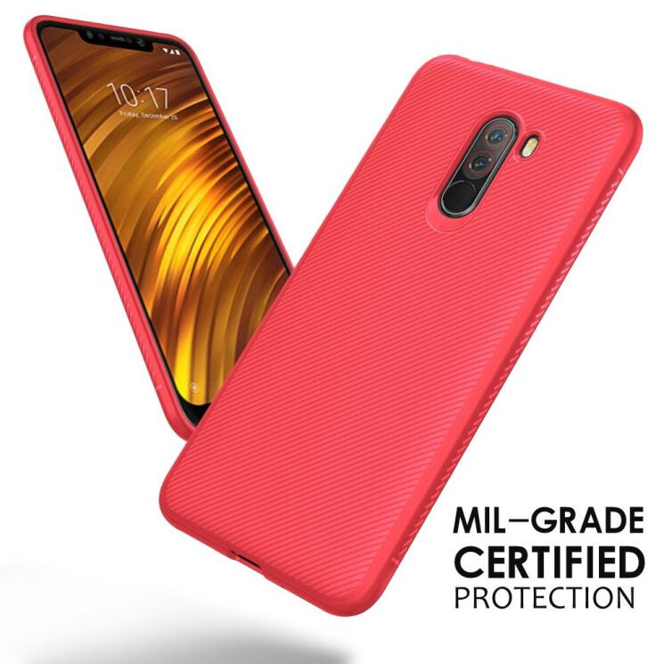 Защитный чехол UniCase Twill Soft для Xiaomi Pocophone F1 - Red: фото 2 из 7