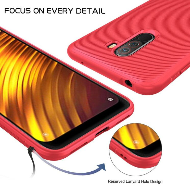 Защитный чехол UniCase Twill Soft для Xiaomi Pocophone F1 - Red: фото 6 из 7