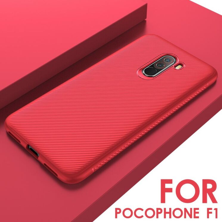 Защитный чехол UniCase Twill Soft для Xiaomi Pocophone F1 - Red: фото 7 из 7