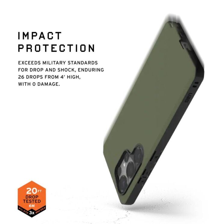 Захисний чохол URBAN ARMOR GEAR Civilian LT Magsafe для Samsung Galaxy S25 Ultra (S938) 214501117272 - Olive: фото 10 з 15