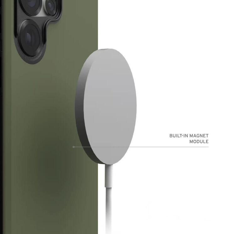 Захисний чохол URBAN ARMOR GEAR Civilian LT Magsafe для Samsung Galaxy S25 Ultra (S938) 214501117272 - Olive: фото 14 з 15