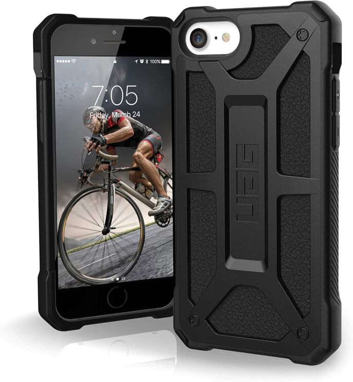 Защитный чехол URBAN ARMOR GEAR (UAG) Monarch для Apple iPhone SE 2 / 3 (2020 / 2022) / iPhone 8 / iPhone 7 (112041114040) - Black: фото 1 из 8