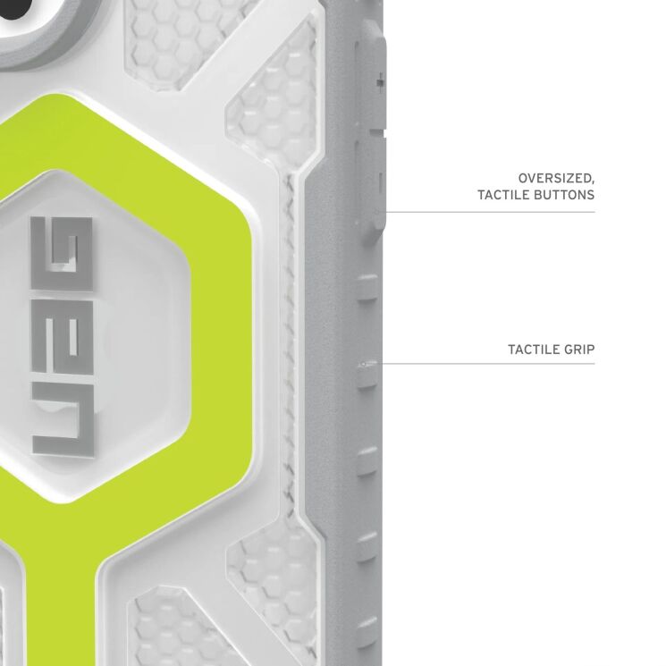 Защитный чехол URBAN ARMOR GEAR (UAG) Pathfinder Clear Pro для Apple iPhone 16 Pro - Active Neon: фото 8 из 10