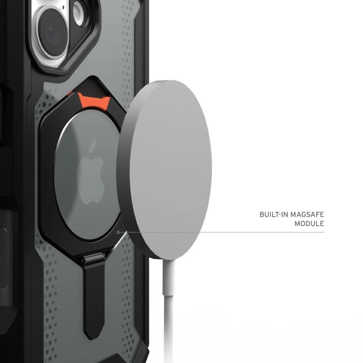 Защитный чехол URBAN ARMOR GEAR (UAG) Plasma XTE Pro для Apple iPhone 16 - Black / Orange: фото 13 из 13