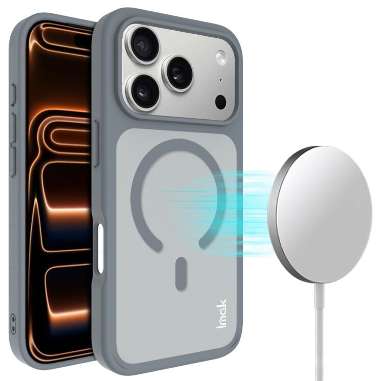 Защитный (PC+TPU) чехол IMAK UX-9C Series для iPhone 17 Pro Max - Grey: фото 2 из 9