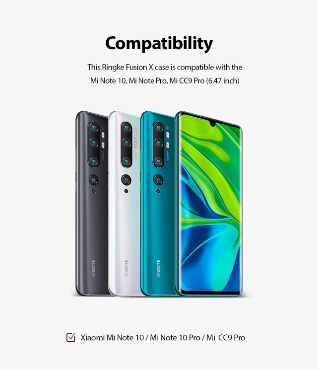 Захисний чохол RINGKE Fusion X для Xiaomi Mi Note 10 / Mi Note 10 Pro - Black: фото 7 з 8