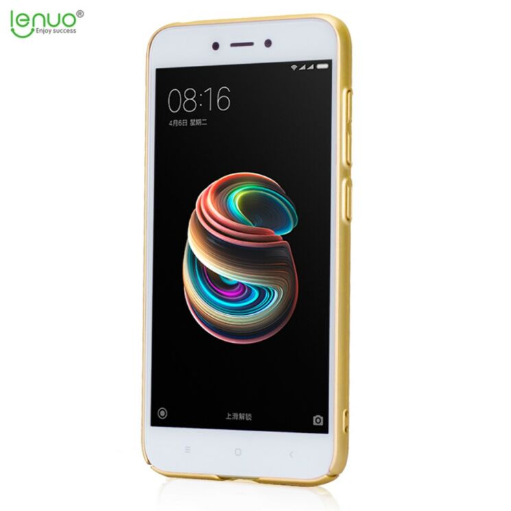 Пластиковый чехол LENUO Silky Touch для Xiaomi Redmi 5A - Gold: фото 4 из 5