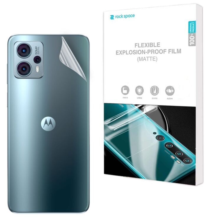 Антибликовая пленка на заднюю панель RockSpace Explosion-Proof Matte для Motorola Moto G23: фото 1 из 9