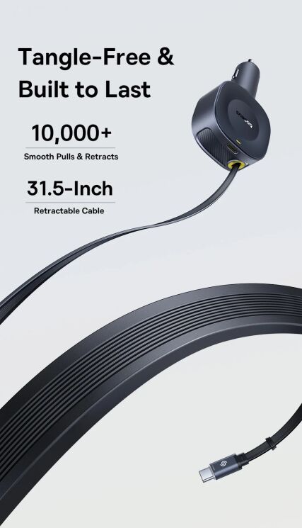 Автомобільний зарядний пристрій Baseus PrimeTrip VR2 30W 1C + кабель Type-C (C0206401) - Cosmic Black: фото 8 з 18