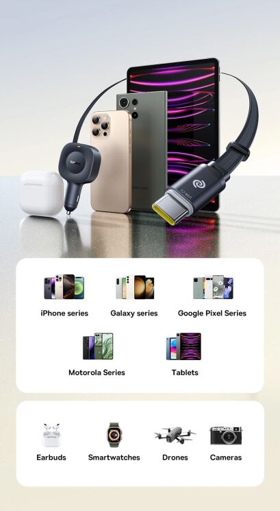 Автомобільний зарядний пристрій Baseus PrimeTrip VR2 30W 1C + кабель Type-C (C0206401) - Cosmic Black: фото 13 з 18