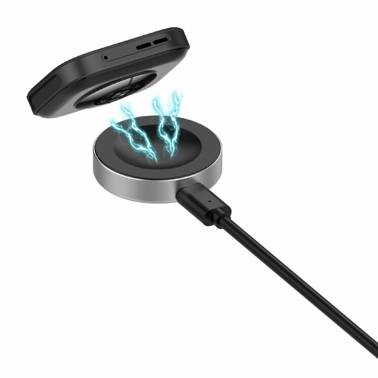 Бездротовий зарядний пристрій Deexe Metal Charger Type-C для Huawei Watch 3 / 3 Pro / 4 / 4 Pro / 5 / GT 5 / GT 5 Pro / GT 4 / GT 3 / GT 3 Pro / GT 3 SE / GT 2 Pro / GT 2 Pro ECG / Fit 4 / Fit 4 Pro - Black: фото 3 з 7