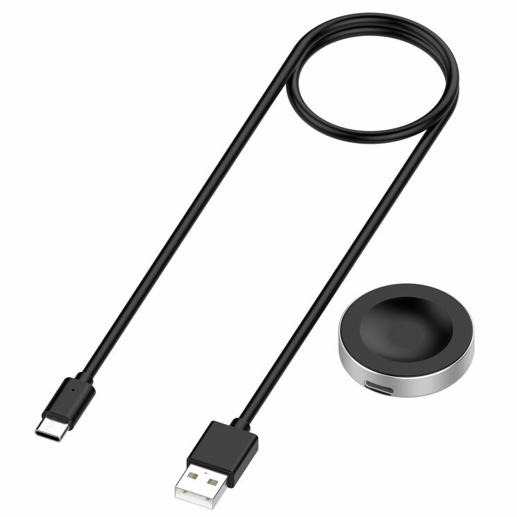 Бездротовий зарядний пристрій Deexe Metal Charger Type-C для Huawei Watch 3 / 3 Pro / 4 / 4 Pro / 5 / GT 5 / GT 5 Pro / GT 4 / GT 3 / GT 3 Pro / GT 3 SE / GT 2 Pro / GT 2 Pro ECG / Fit 4 / Fit 4 Pro - Black: фото 2 з 7