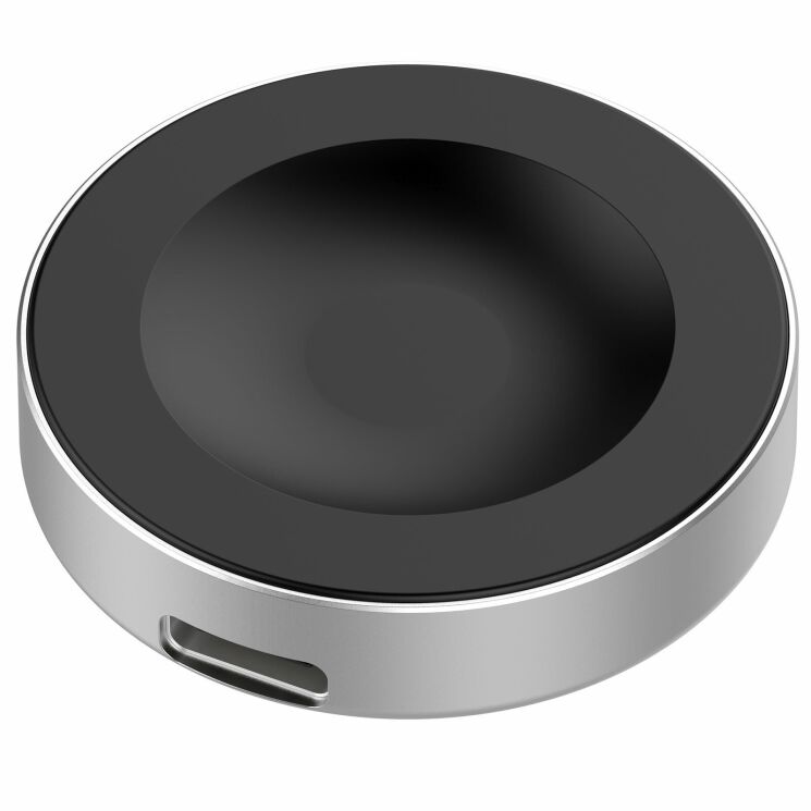 Бездротовий зарядний пристрій Deexe Metal Charger Type-C для Huawei Watch 3 / 3 Pro / 4 / 4 Pro / 5 / GT 5 / GT 5 Pro / GT 4 / GT 3 / GT 3 Pro / GT 3 SE / GT 2 Pro / GT 2 Pro ECG / Fit 4 / Fit 4 Pro - Black: фото 4 з 7
