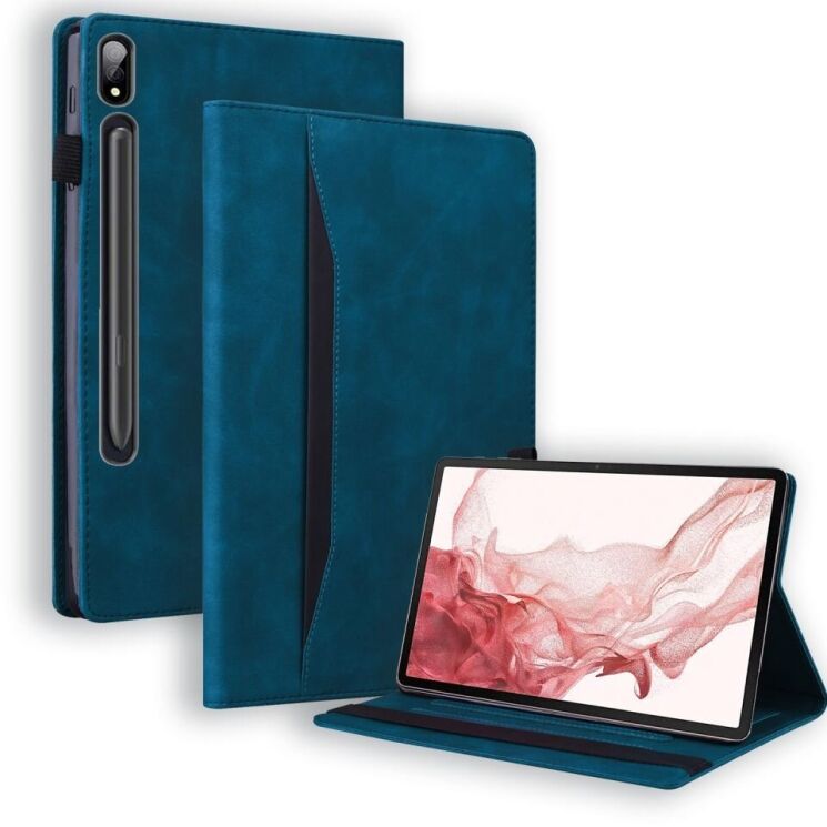 Чехол Deexe Business Style для Samsung Galaxy Tab S9 Ultra (X910/916) - Blue: фото 1 из 8