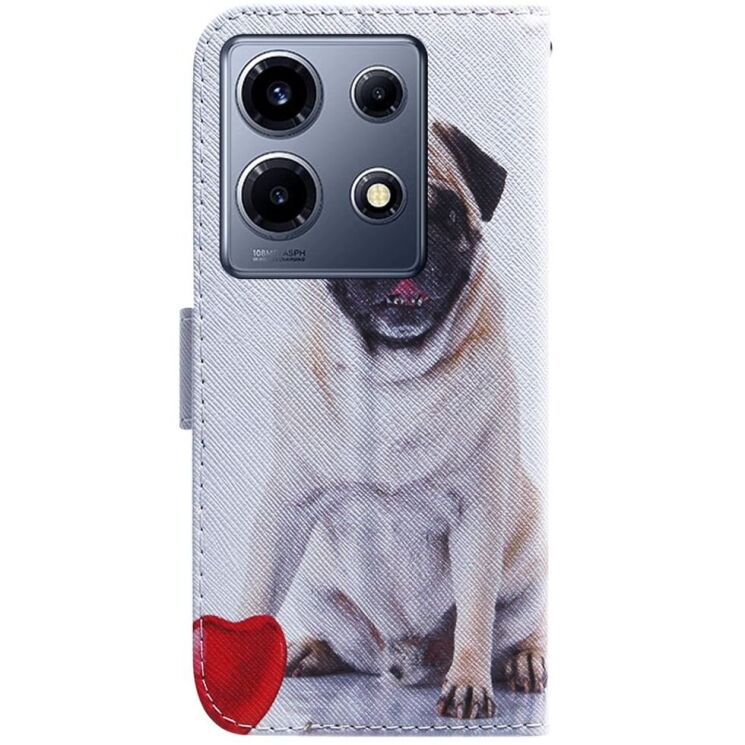 Чехол Deexe Life Style Wallet для Infinix Note 30 VIP - Pug: фото 5 из 8