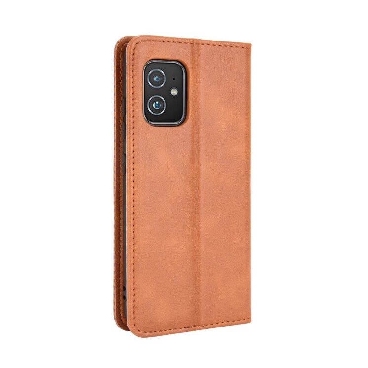 Чехол-книжка Deexe Retro Style для ASUS Zenfone 8 (ZS590KS) - Brown: фото 3 из 11