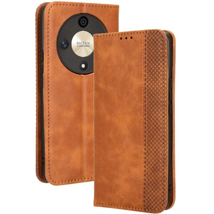 Чехол Deexe Retro Style для Honor Magic 6 Lite - Brown: фото 1 из 7