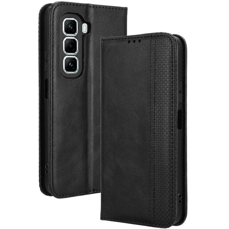 Чохол Deexe Retro Style для Infinix Hot 50 Pro Plus - Black: фото 1 з 7
