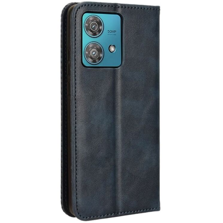 Чехол Deexe Retro Style для Motorola Edge 40 Neo - Blue: фото 6 из 7