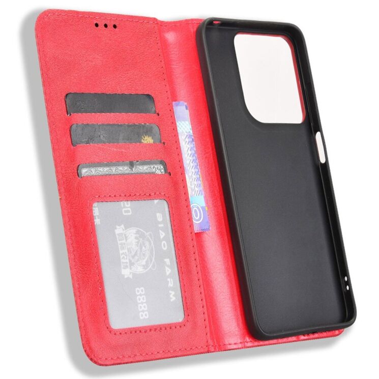 Чехол Deexe Retro Style для Motorola Moto G15 / G15 Power - Red: фото 4 из 7