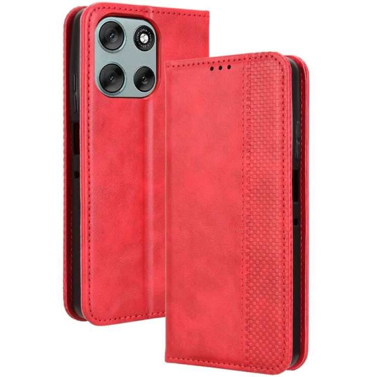 Чохол Deexe Retro Style для Motorola Moto G56 - Red: фото 1 з 15