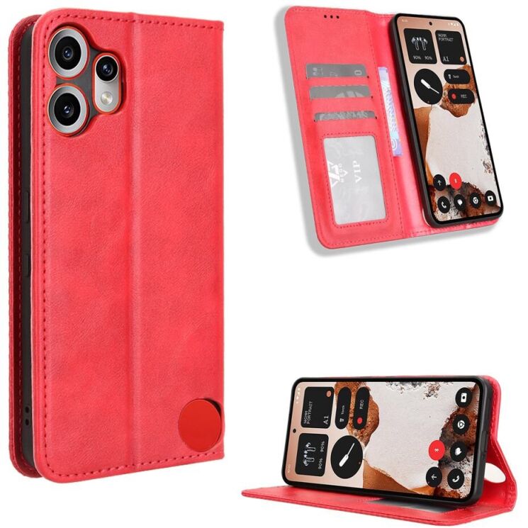 Чохол Deexe Retro Style для Nothing CMF Phone 2 Pro - Red: фото 2 з 18