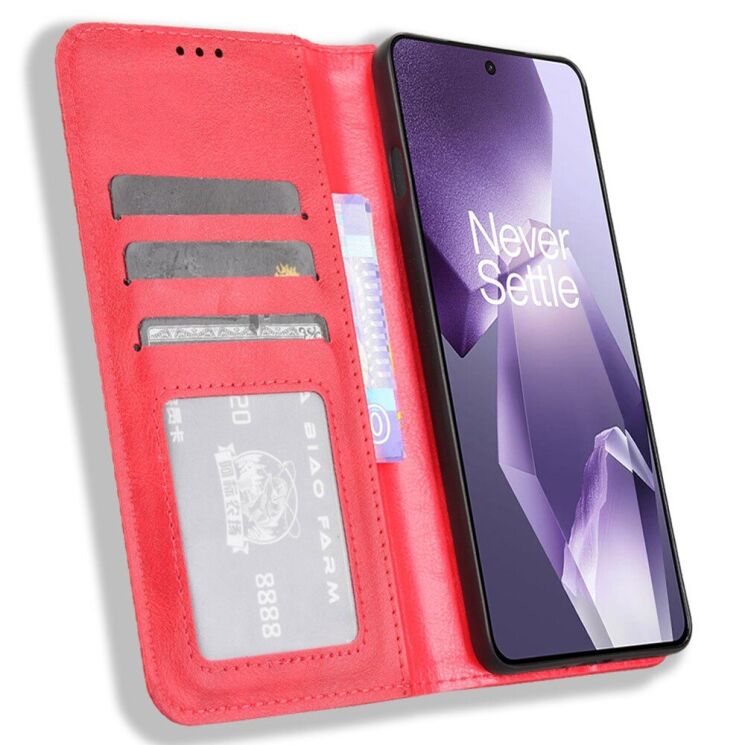 Чехол Deexe Retro Style для OnePlus 13R / Ace 5 / Ace 5 Pro - Red: фото 2 из 7