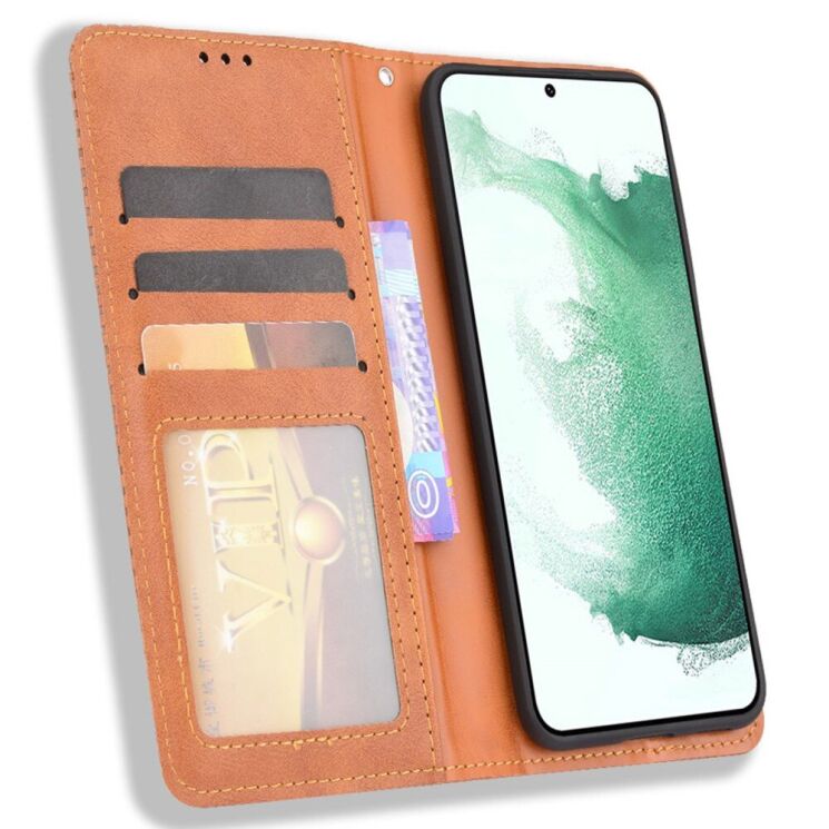 Чохол Deexe Retro Style для Samsung Galaxy S22 (S901) - Brown: фото 5 з 10