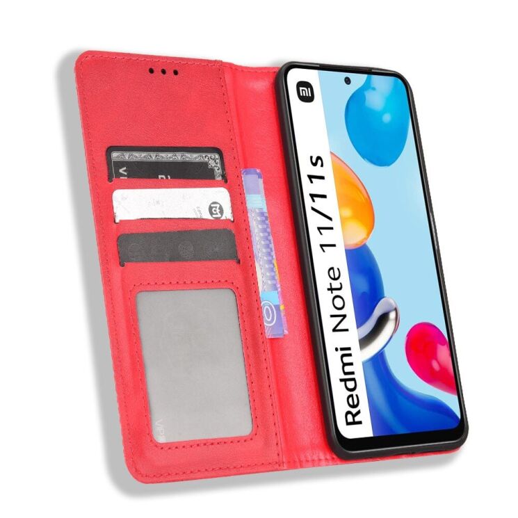 Чехол Deexe Retro Style для Xiaomi Redmi Note 11 / Note 11s - Red: фото 4 из 8