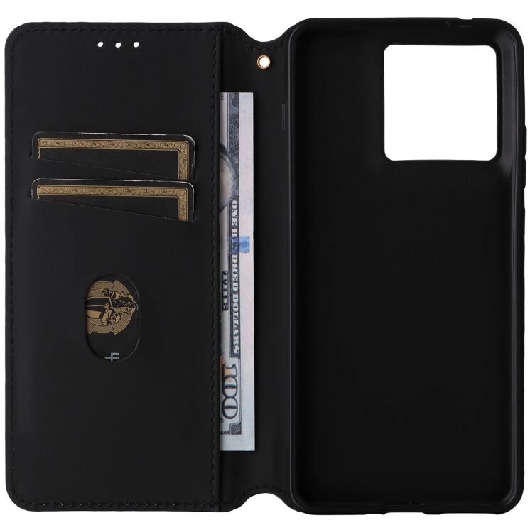 Чохол Deexe Rhombus Book для Motorola Edge 70 - Black: фото 3 з 10