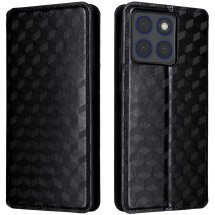 Чохол Deexe Rhombus Book для Motorola Edge 70 - Black: фото 1 з 10