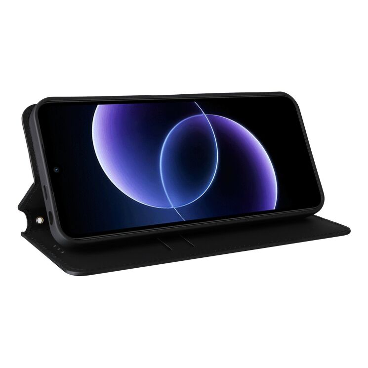 Чохол Deexe Rhombus Book для Xiaomi Poco C95 Pro - Black: фото 4 з 7