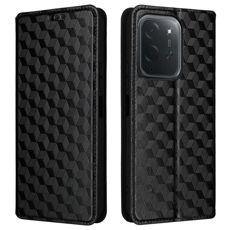 Чохол Deexe Rhombus Book для Xiaomi Poco C95 Pro - Black: фото 1 з 7