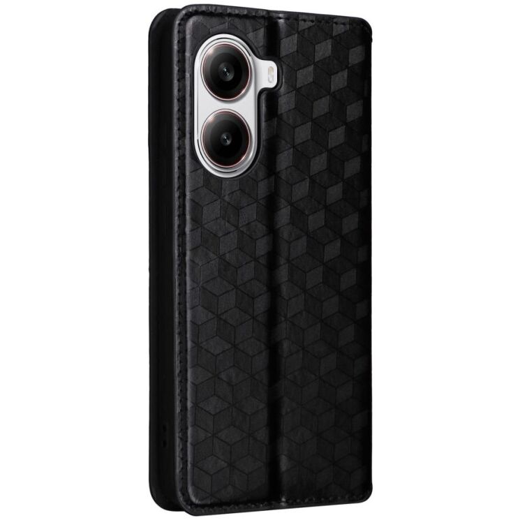 Чохол Deexe Rhombus Book для Xiaomi Poco X7 Pro - Black: фото 6 з 6