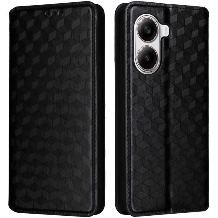 Чохол Deexe Rhombus Book для Xiaomi Poco X7 Pro - Black: фото 1 з 6