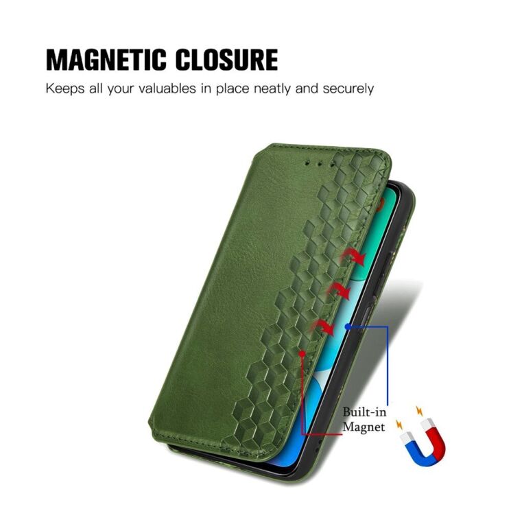 Чехол Deexe Rhombus Book для Xiaomi Redmi 13 - Blue: фото 7 из 9