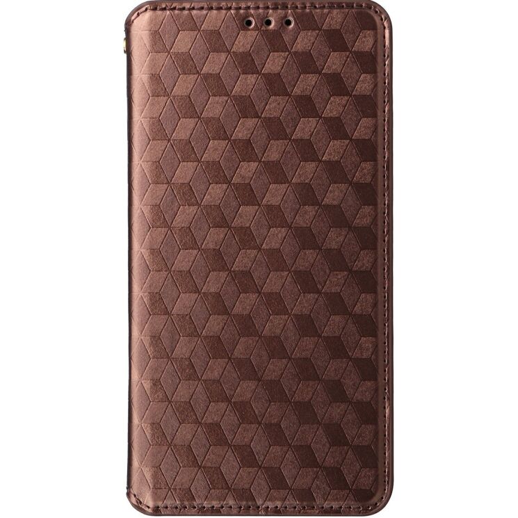 Чехол Deexe Rhombus Book для Xiaomi Redmi Note 17 - Brown: фото 6 из 7