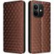 Чехол Deexe Rhombus Book для Xiaomi Redmi Note 17 - Brown (430015Z). Фото 1 из 7