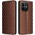 Чехол Deexe Rhombus Book для Xiaomi Redmi Note 17 - Brown: фото 1 из 7