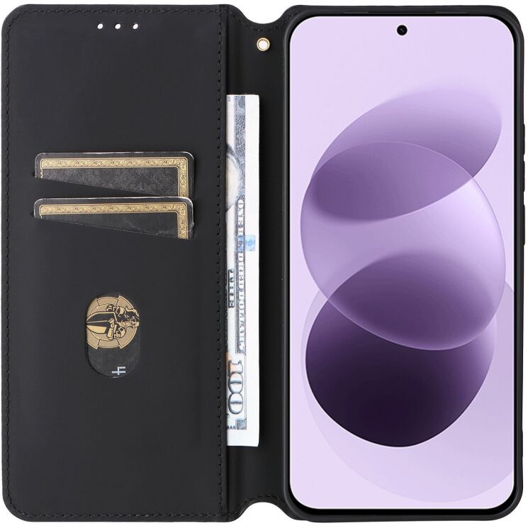 Чехол Deexe Rhombus Book для Xiaomi Redmi Note 17 - Brown: фото 2 из 7