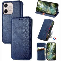 Чехол Deexe Rhombus Wallet для Honor 600 Lite - Blue: фото 1 из 8