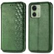 Чехол Deexe Rhombus Wallet для Motorola Edge 40 - Green (335618G)