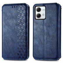 Чохол Deexe Rhombus Wallet для Motorola Moto G84 - Blue: фото 1 з 6