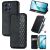 Чохол Deexe Rhombus Wallet для Motorola Moto G86 - Black: фото 1 з 8
