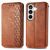 Чехол Deexe Rhombus Wallet для Samsung Galaxy A37 (A376) - Brown: фото 1 из 8