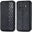 Чехол Deexe Rhombus Wallet для TECNO Spark 20 Pro+ - Black (351217B)