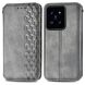Чехол Deexe Rhombus Wallet для Xiaomi 14T - Grey (365702H). Фото 1 из 6