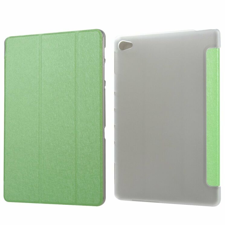Чехол Deexe Silk Texture для Huawei MediaPad M5 Lite 10 - Green: фото 1 из 6